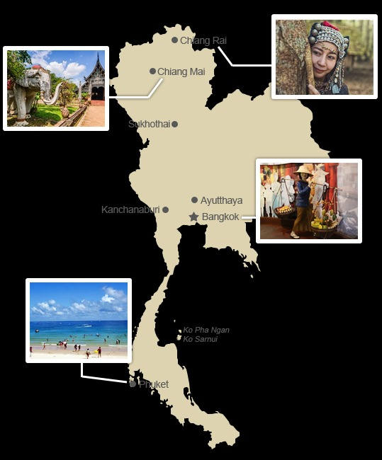 Thailand Reisekarte