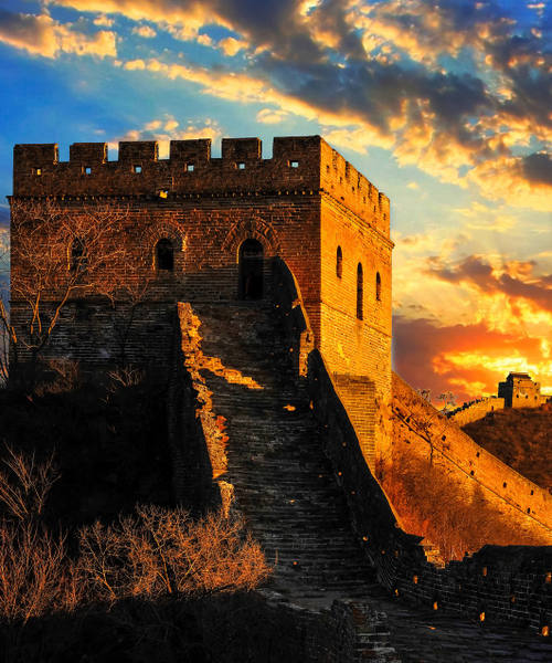 Sonneuntergang auf Großen Mauer