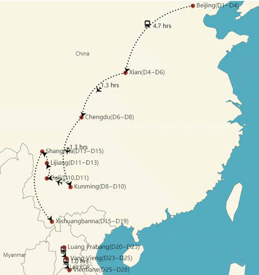 China Laos Rundreisen 4 Wochen